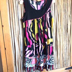 En Focus Vibrant Multi-Colored Dress Size 14P